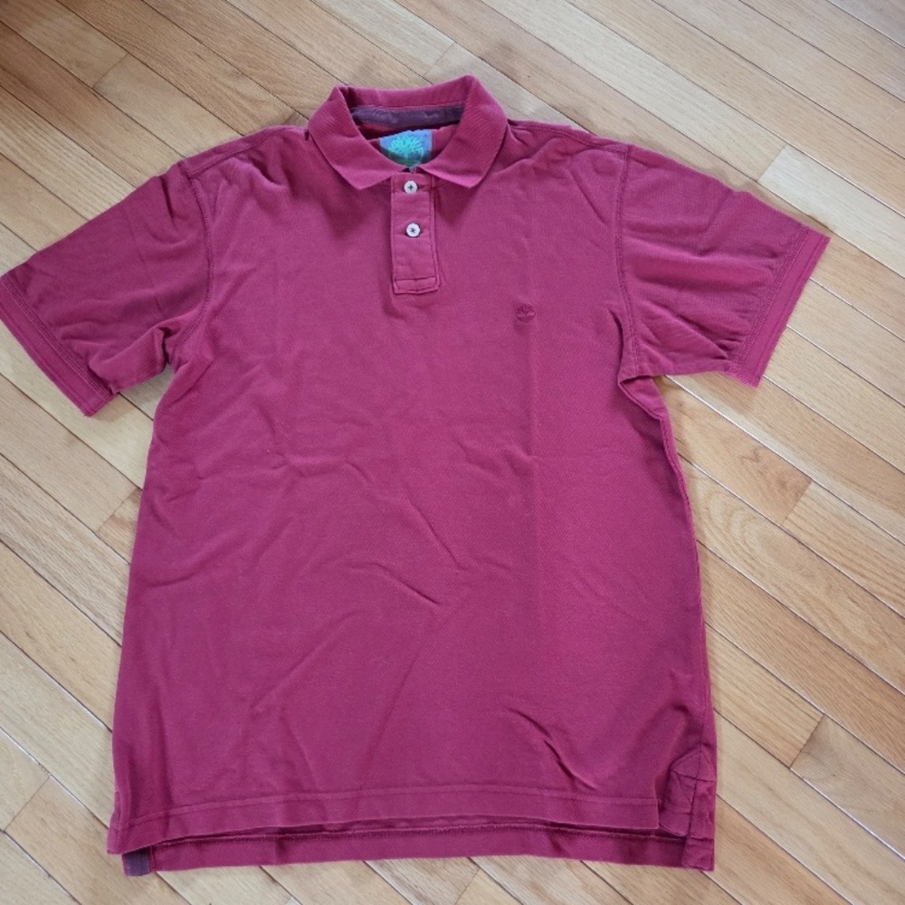 Mens NWOT Timberland Deep Red Polo Size S/P